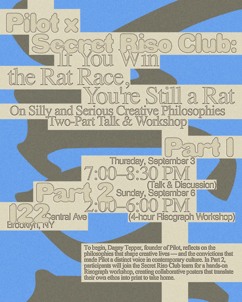 Pilot x Secret Riso Club poster